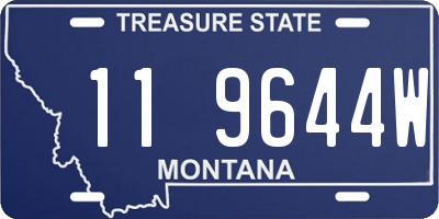 MT license plate 119644W