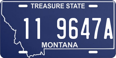 MT license plate 119647A