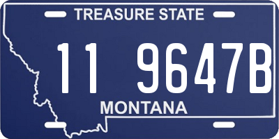 MT license plate 119647B