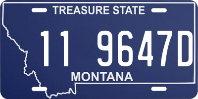 MT license plate 119647D