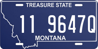MT license plate 119647Q