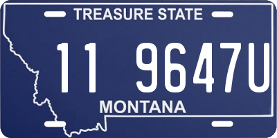 MT license plate 119647U