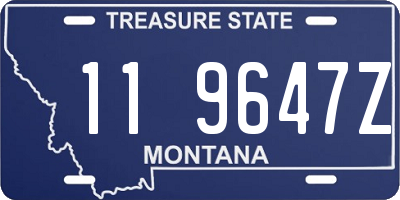 MT license plate 119647Z