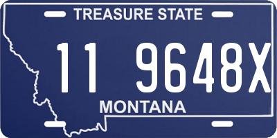 MT license plate 119648X