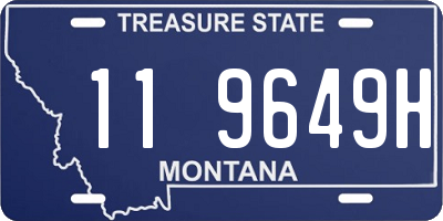 MT license plate 119649H