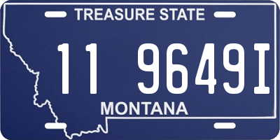 MT license plate 119649I