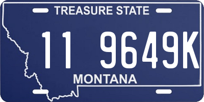 MT license plate 119649K
