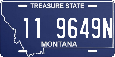 MT license plate 119649N