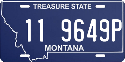 MT license plate 119649P