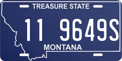 MT license plate 119649S