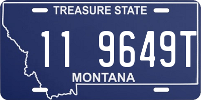 MT license plate 119649T