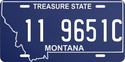 MT license plate 119651C