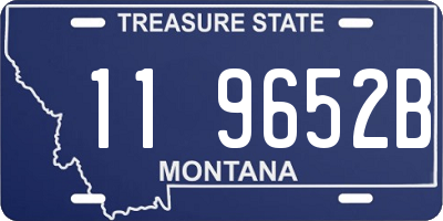 MT license plate 119652B
