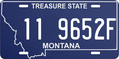 MT license plate 119652F