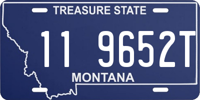 MT license plate 119652T