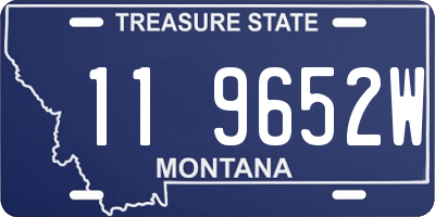 MT license plate 119652W