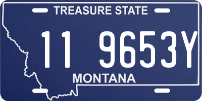MT license plate 119653Y