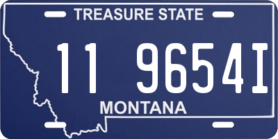 MT license plate 119654I