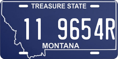 MT license plate 119654R