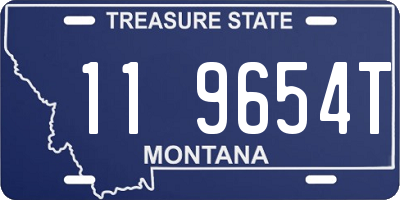 MT license plate 119654T