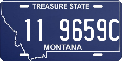 MT license plate 119659C