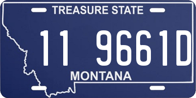 MT license plate 119661D