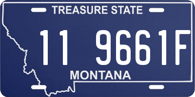 MT license plate 119661F