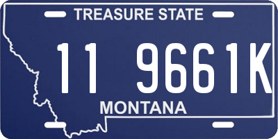 MT license plate 119661K