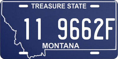 MT license plate 119662F