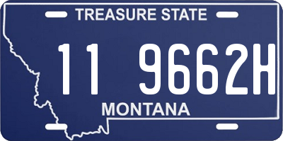 MT license plate 119662H