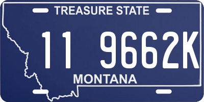 MT license plate 119662K