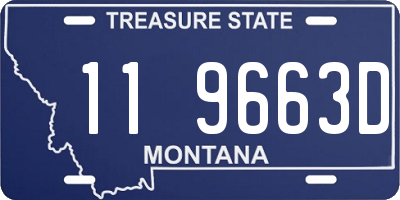 MT license plate 119663D