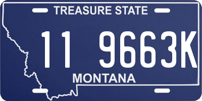 MT license plate 119663K