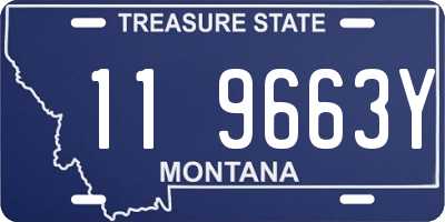 MT license plate 119663Y
