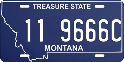 MT license plate 119666C