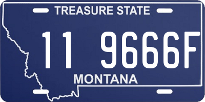 MT license plate 119666F
