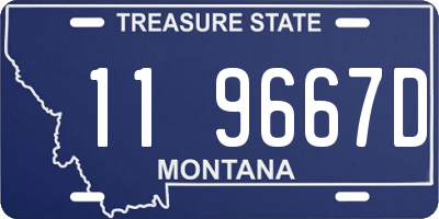 MT license plate 119667D