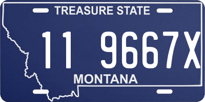 MT license plate 119667X