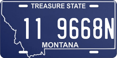 MT license plate 119668N