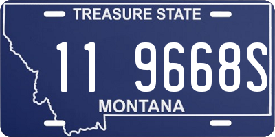 MT license plate 119668S