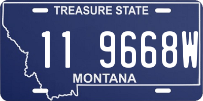 MT license plate 119668W