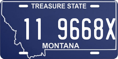 MT license plate 119668X