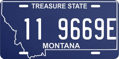 MT license plate 119669E