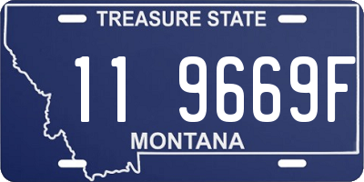 MT license plate 119669F