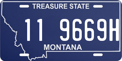 MT license plate 119669H