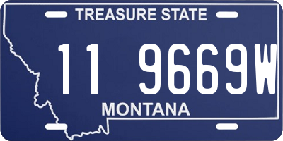 MT license plate 119669W