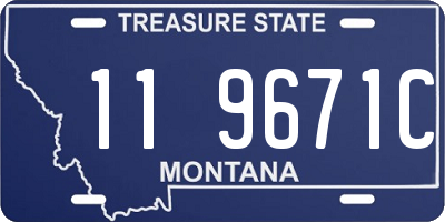 MT license plate 119671C