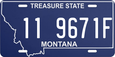 MT license plate 119671F