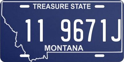 MT license plate 119671J