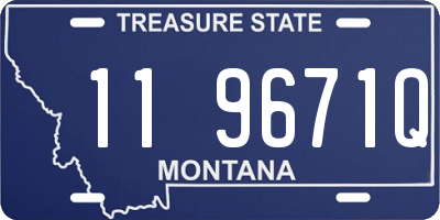 MT license plate 119671Q